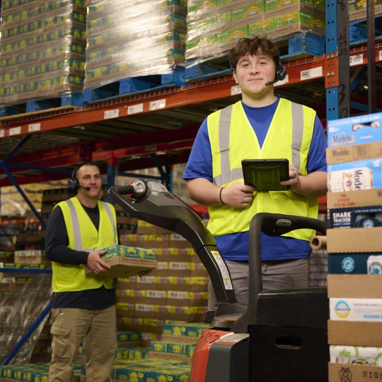 two warehouse workers